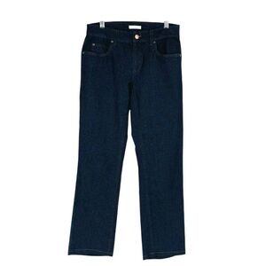 Eileen Fisher Straight Leg Denim Jeans Pants Blue Size 2 Women Dark Wash
Zipped